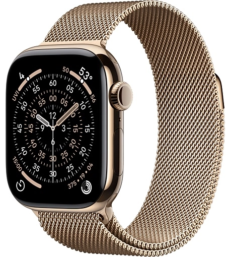 Apple Watch Series 11 42 мм, титановый золотой